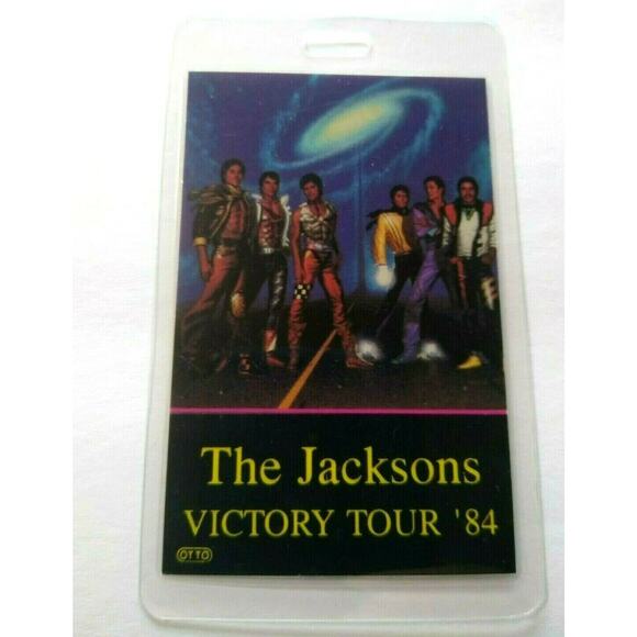 The Jacksons Victory Backstage Pass 1984 Original Michael Pop Soul Music Tour - Picture 1 of 6